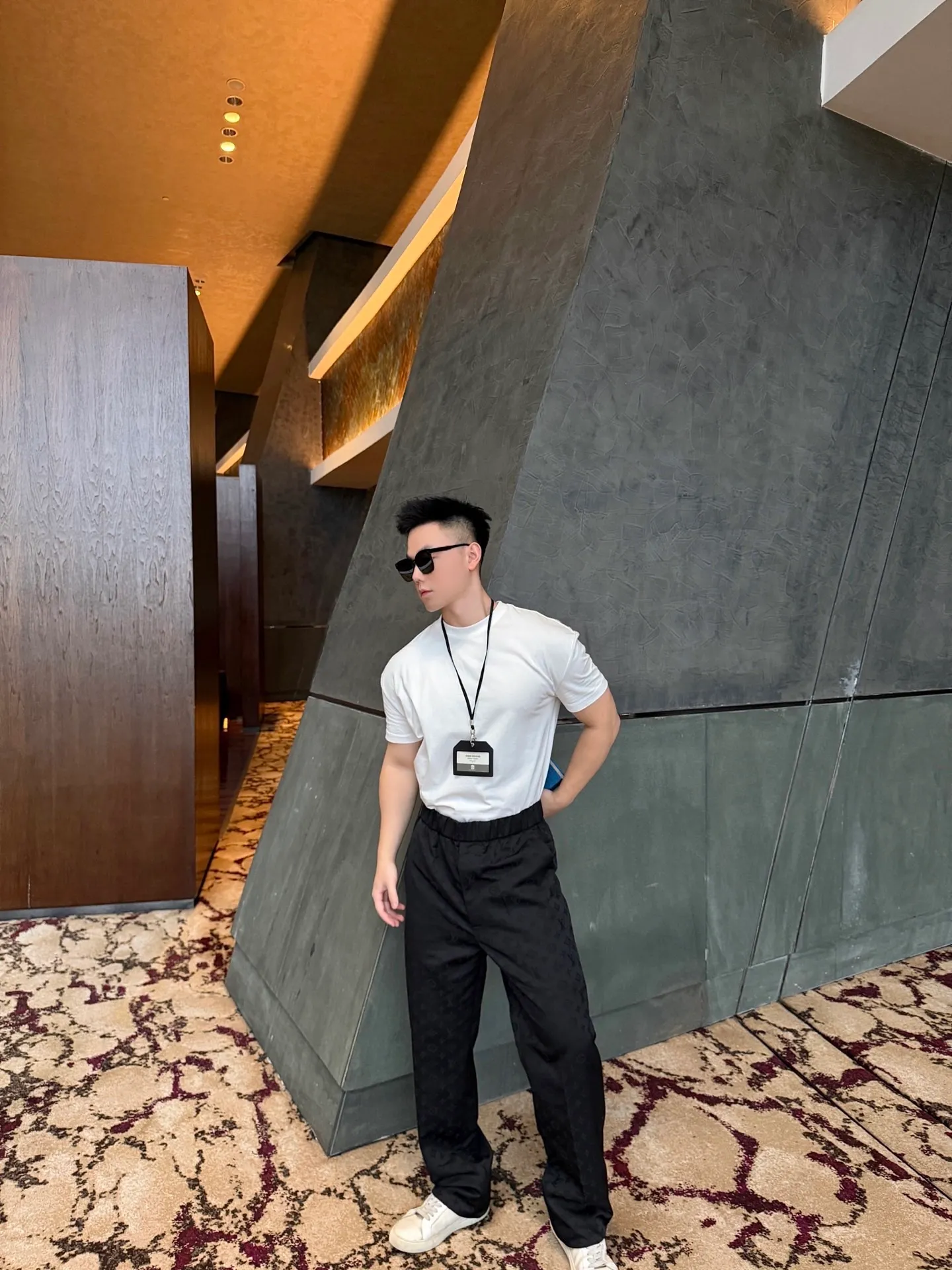 Louis Vuitton/Louis Vuitton all-over printed jacquard suit trousers